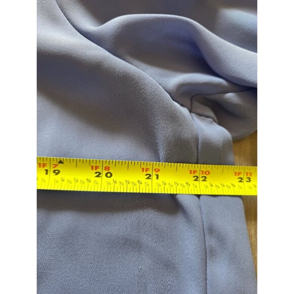 Chicos Periwinkle Blue Pleated Back Blouse Tenni Sequin Trim Size 2 L - Picture 7 of 7